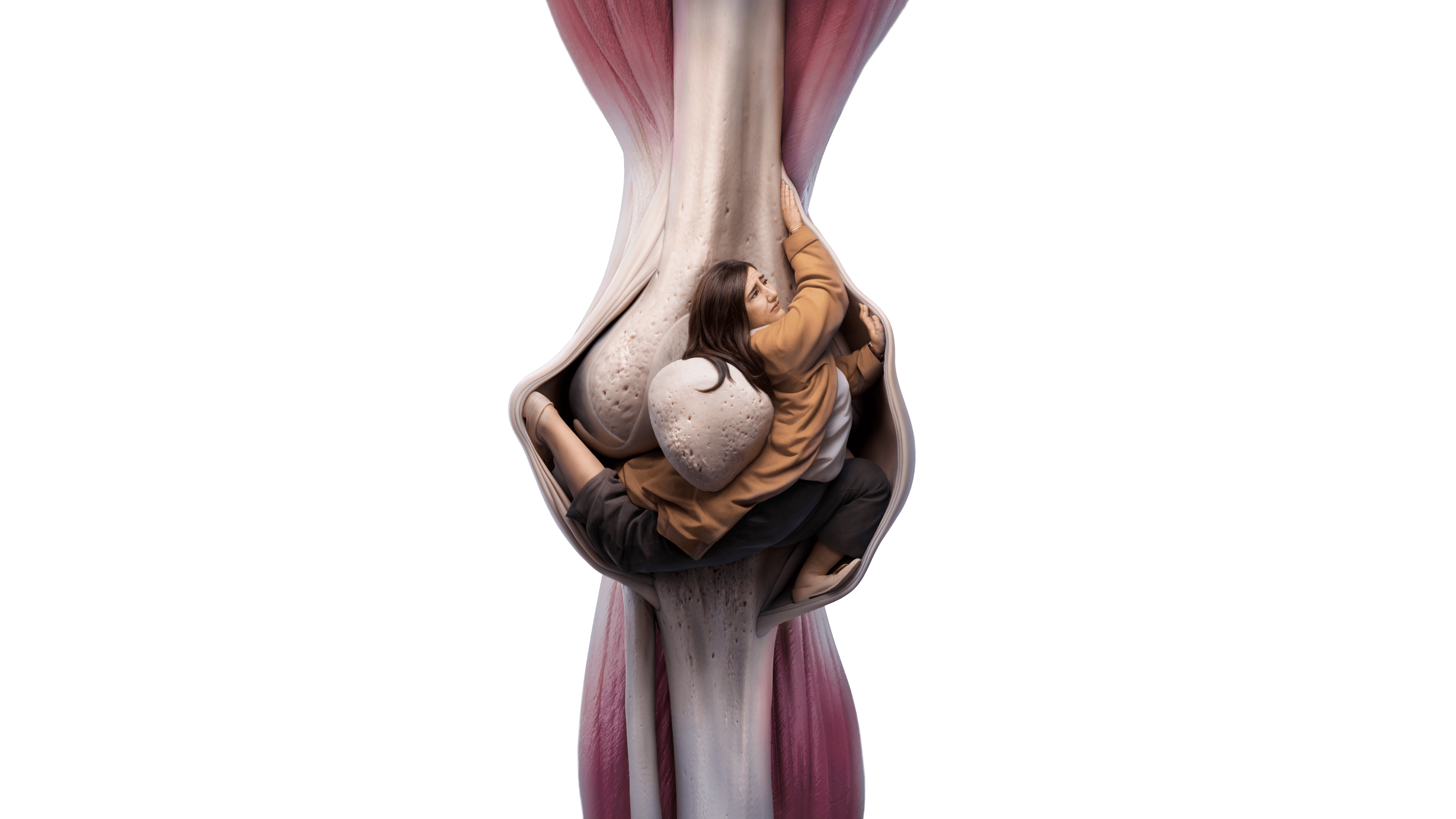 Woman trapped in a bone